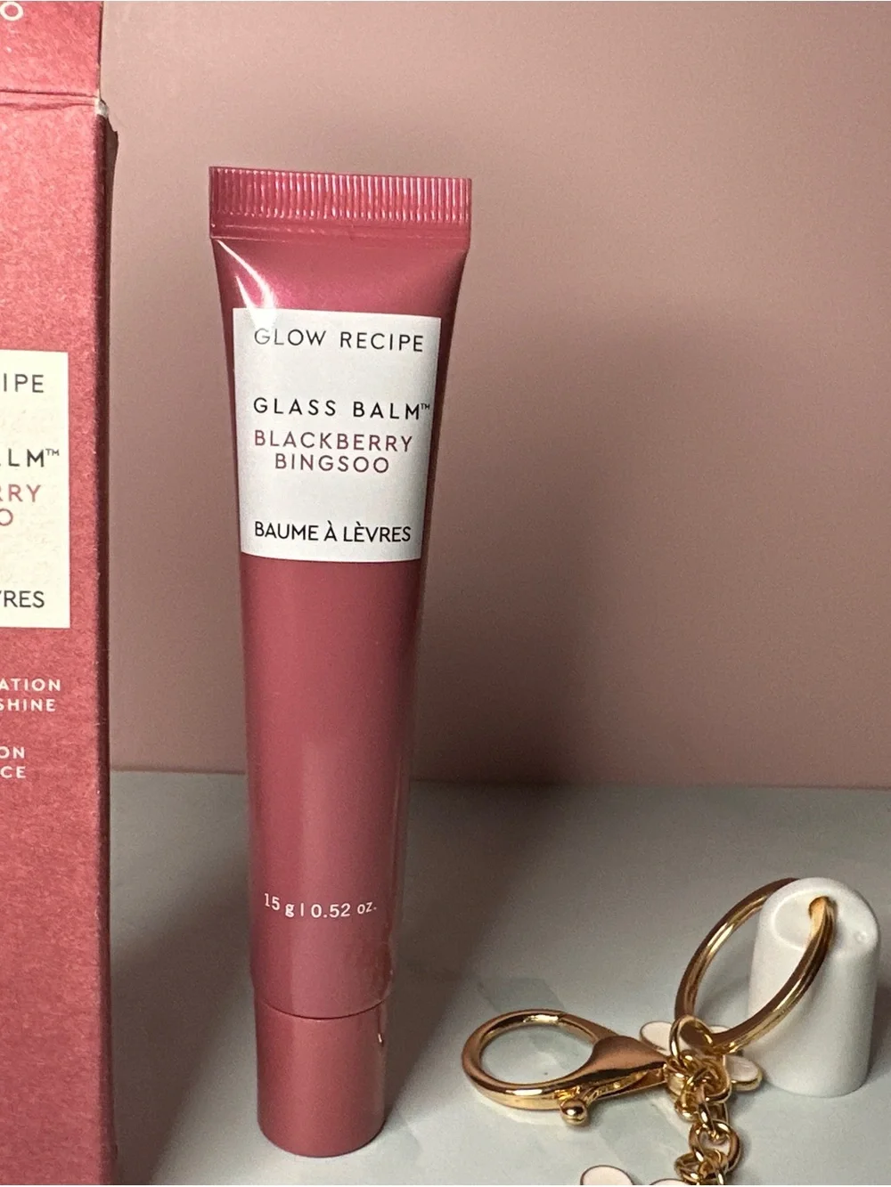 Glow Recipe Glass Balm Blackberry Bingsoo Lip Gloss Tube - Dusty Rose